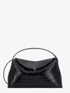 Totême T-lock Suede Shoulder Bag In Black