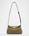 Totême Toteme T-lock Canvas Top Handle Bag In Dark Green