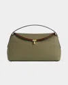 Totême T-lock Canvas Top-handle Bag In Dark Green