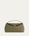 Totême T-lock Canvas Top-handle Bag In Dark Green