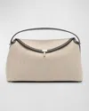 Totême T-lock Canvas Top-handle Bag In Ecru/black