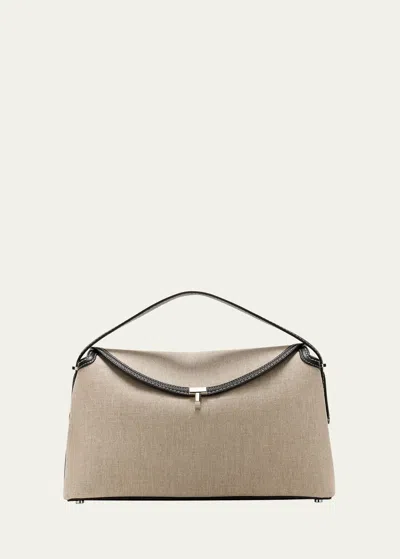 TOTÊME T-LOCK CANVAS TOP-HANDLE BAG