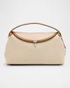 Totême T-lock Canvas Top-handle Bag In Ecru/tan