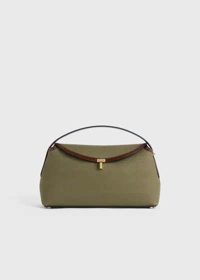 Totême T-lock Canvas Top Handle Khaki Green