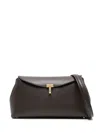 Totême T-lock Clutch Bag In Brown
