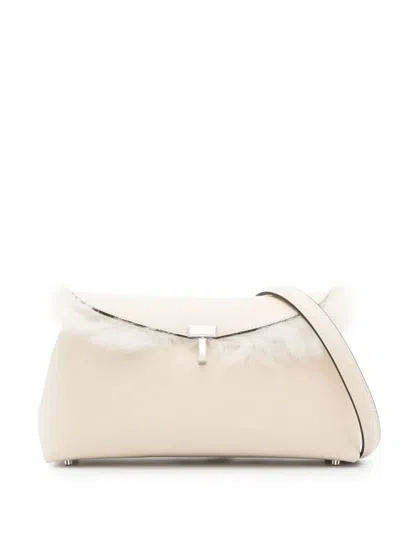 Totême T-lock Clutch Bag In White