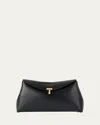 Totême T-lock Clutch In Palmellata In Black