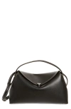 Totême T-lock Leather Shoulder Bag In Black