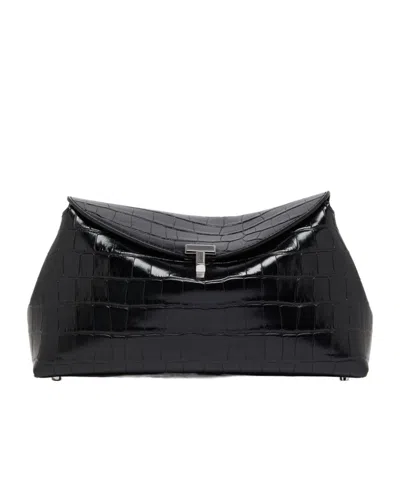 Totême T-lock Decorative Shoulder Bag In Black
