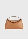 Totême T-lock Grained-leather Top Handle Tan In Tan Grain