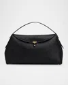 Totême T Lock Horsehair Top-handle Bag In Black