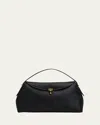Totême T Lock Horsehair Top-handle Bag In Black