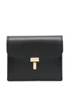 Totême T-lock Leather Card Holder In Black