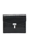 Totême T-lock Leather Card Holder In Black