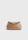 Totême T-lock Clutch Bag In Camel