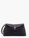 Totême T-lock Leather Clutch With Contrasting Stitchings