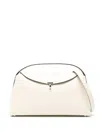 Totême Toteme T-lock Curved Leather Shoulder Bag In White