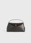 Totême Toteme Leather T-lock Top-handle Bag In Brown