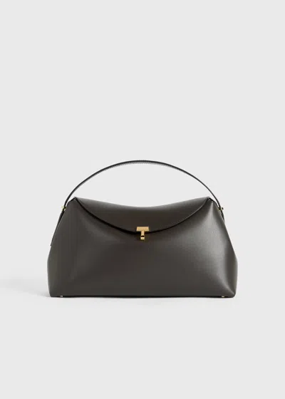 TOTÊME T-LOCK LEATHER TOP HANDLE BARK