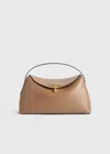 Totême Toteme Women T-lock Leather Shoulder Bag In Camel