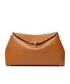 Totême T-lock Top Handle Bag In Pebble Grain Leather In Brown