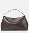 Totême Toteme Leather T-lock Top-handle Bag In Brown