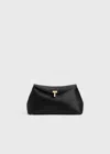 Totême T-lock Pony Hair Clutch Black In Black