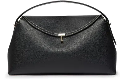 Totême T-lock Shoulder Bag In Black