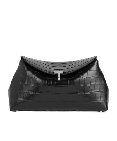 Totême T-lock Shoulder Bag In Black