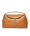 Totême Toteme T-lock Top Handle Leather Satchel In Brown
