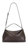 Totême T-lock Nappa Leather Top Handle Bag In Bark