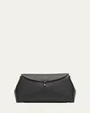 Totême T-lock Top Handle Bag In Pebble Grain Leather In Black
