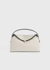 Totême T-lock Canvas Top Handle Ecru/black In Ecru,black