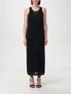 Totême Toteme Women Layered Knit Tank Long Dress In Schwarz
