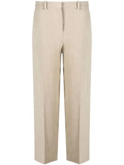 Totême Tailored Mid-rise Trousers In Nude