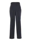 Totême Tailored Pinstriped Trousers Navy In Blu
