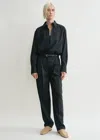 Totême Tailored Pinstriped Trousers Navy In Navy