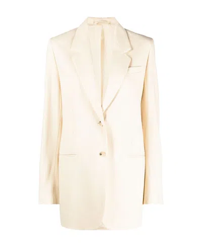 Totême Tailored Single-breasted Blazer In White