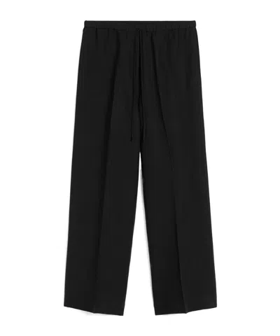 Totême Tally High-waist Wide-leg Trousers In Black