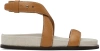 TOTÊME TAN 'THE LEATHER CHUNKY' SANDALS