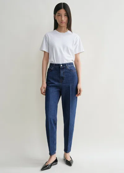 Totême Blue Tapered Jeans In 404 Dark Blue