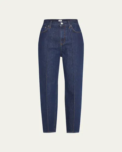 Totême Tapered-leg Mid-rise Denim Jeans In Dark Blue