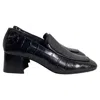 Totême The Block-heel 55mm Loafers In Black Leather In Black
