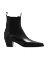 Totême Toteme Woman Ankle Boots Black Size 11 Leather In Black
