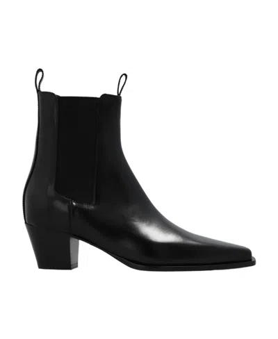 Totême Toteme Woman Ankle Boots Black Size 11 Leather