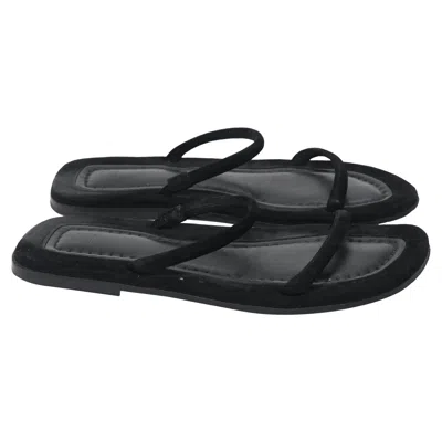 Totême The City Slides In Black Suede