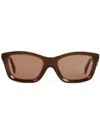 Totême The Classics Square-frame Acetate Sunglasses In Braun