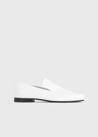 Totême Toteme Women Croco Oval Loafers In White
