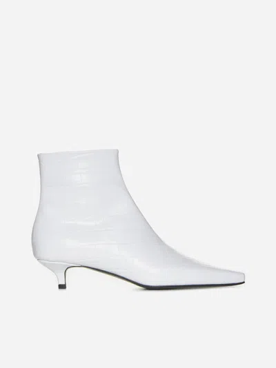 Totême Toteme Leather Boots In White