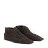 Totême The Desert Suede Ankle Boots In Bark